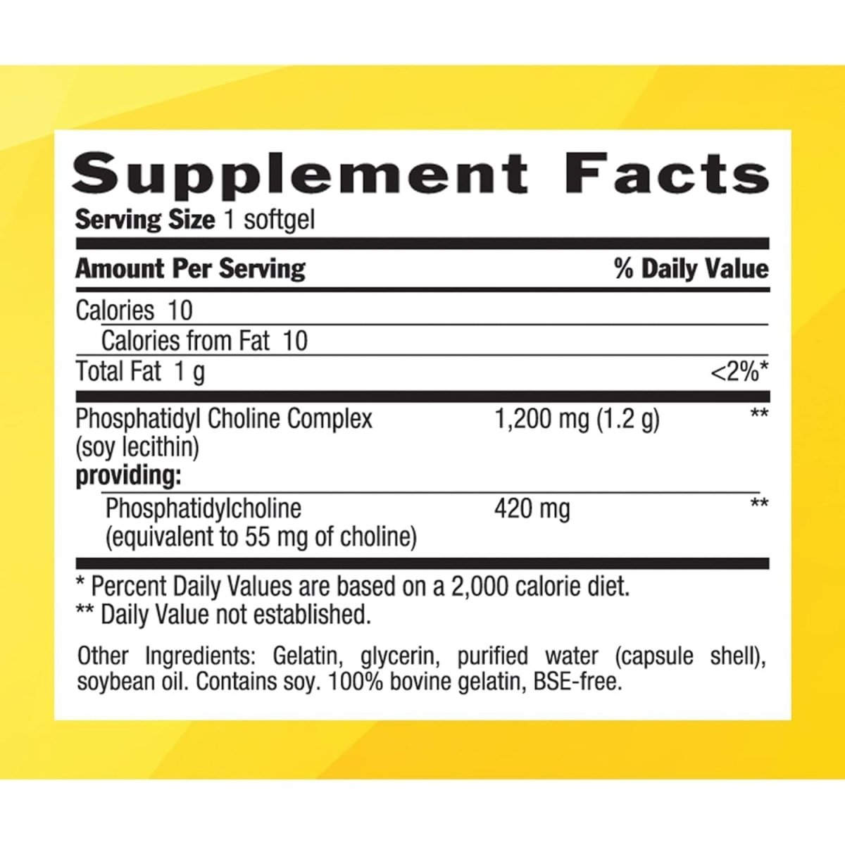 Country Life Phosphatidyl Choline Complex, Promotes Healthy Cognitive Function, 1200Mg, 200 Softgels - Suppviv