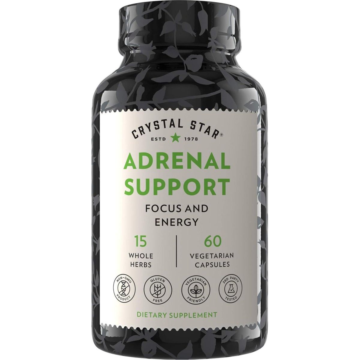 Crystal Star Adrenal Support Supplement (60 Capsules) - Suppviv