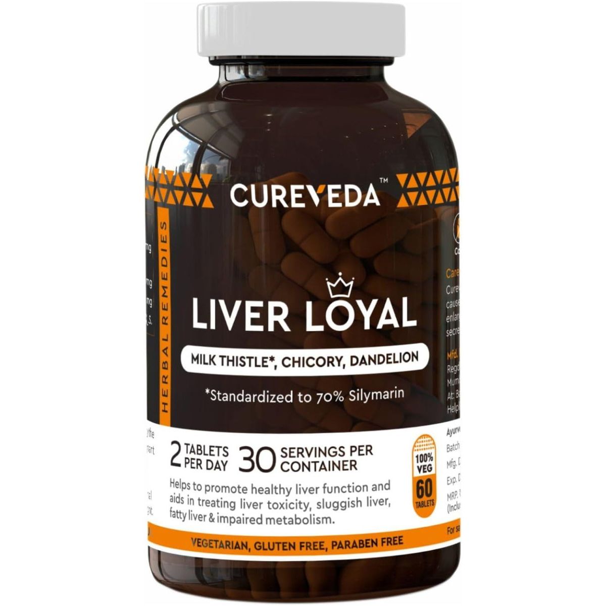 Cureveda™ Liver Loyal Herbal Supplement - (60 Tabs) - Suppviv