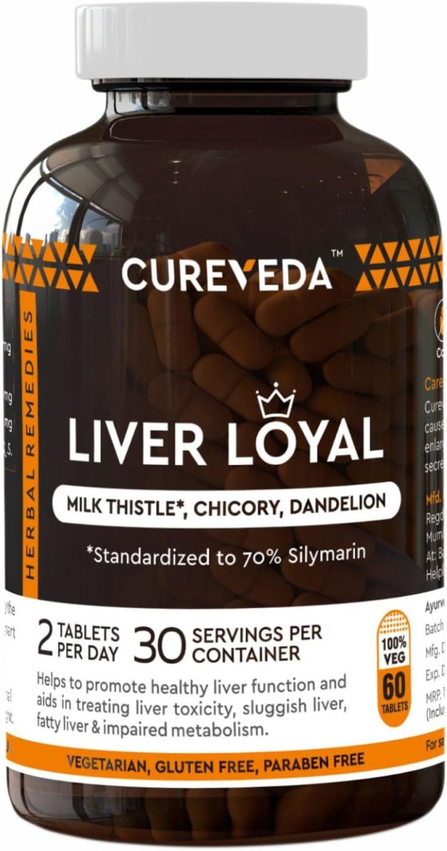 Cureveda™ Liver Loyal Herbal Supplement - (60 Tabs) - Suppviv