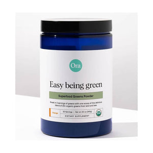 Ora Organic Greens Powder - Super Greens Drink for Energy and Detox | Antioxidants & Adaptogenic Herbs - Citrus Flavor, 30 Servings