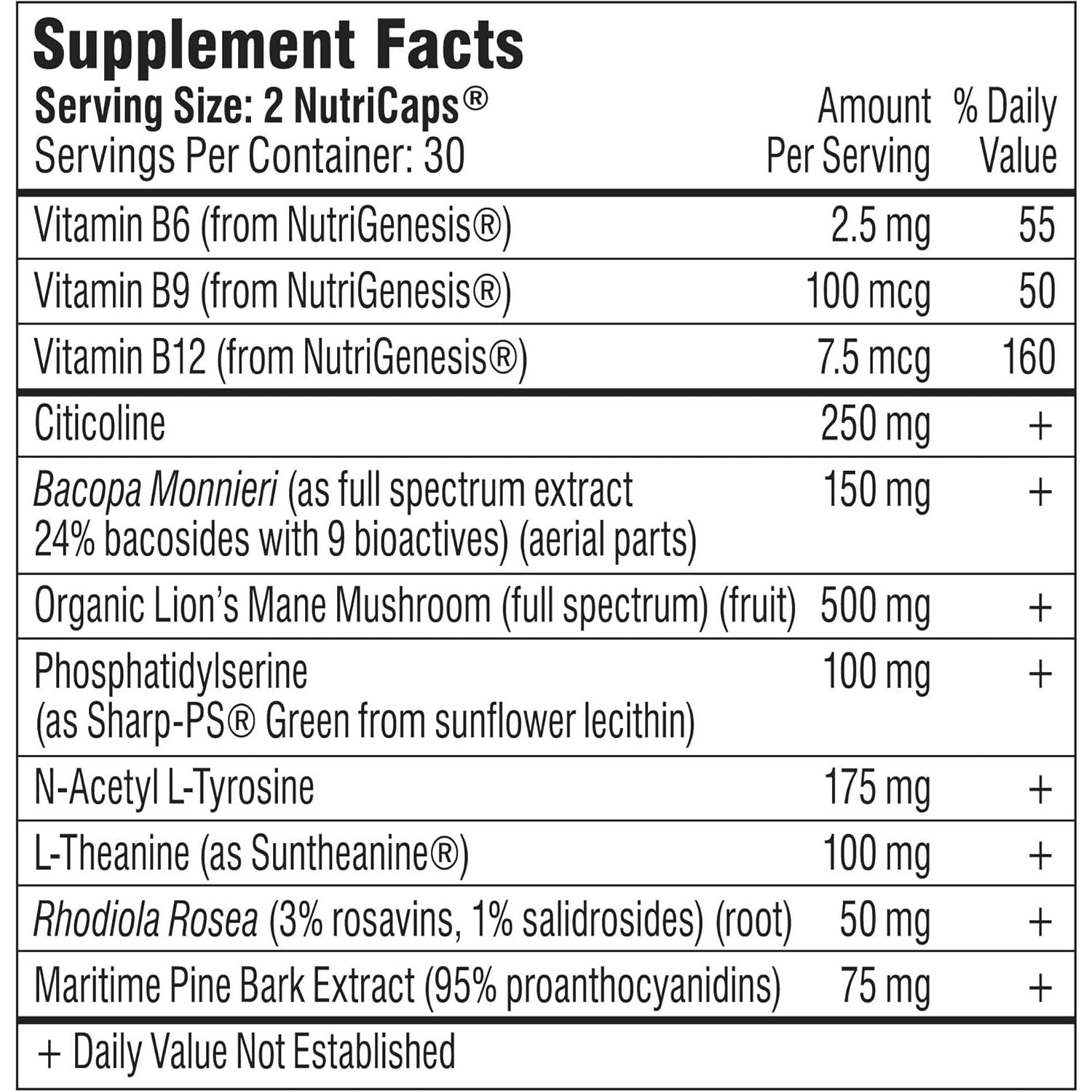 Mind Lab Pro® Universal Nootropic™ Brain Booster Supplement for Focus, Memory, Clarity, Energy - 60 Capsules
