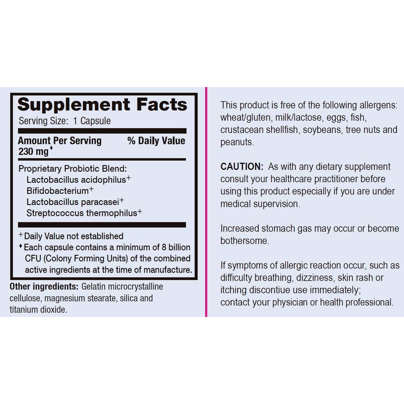 Rising Pharma - Risaquad 230Mg - Probiotic Dietary Supplement Capsules - 30 Count