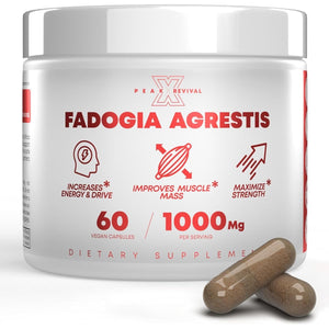 Fadogia Agrestis 1000Mg per Serving Supplement to Increase Energy, Athletic Performance & Muscle Mass (60 Capsules)