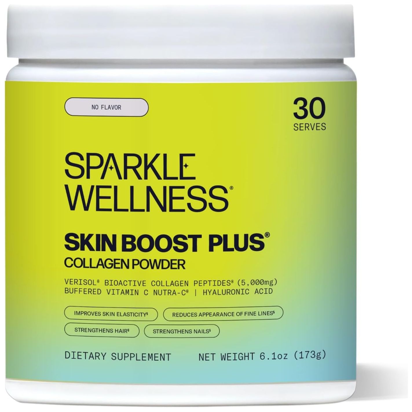 Sparkle Wellness Skin Boost plus (No Flavor) | Collagen Powder Supplement [30-Servings]