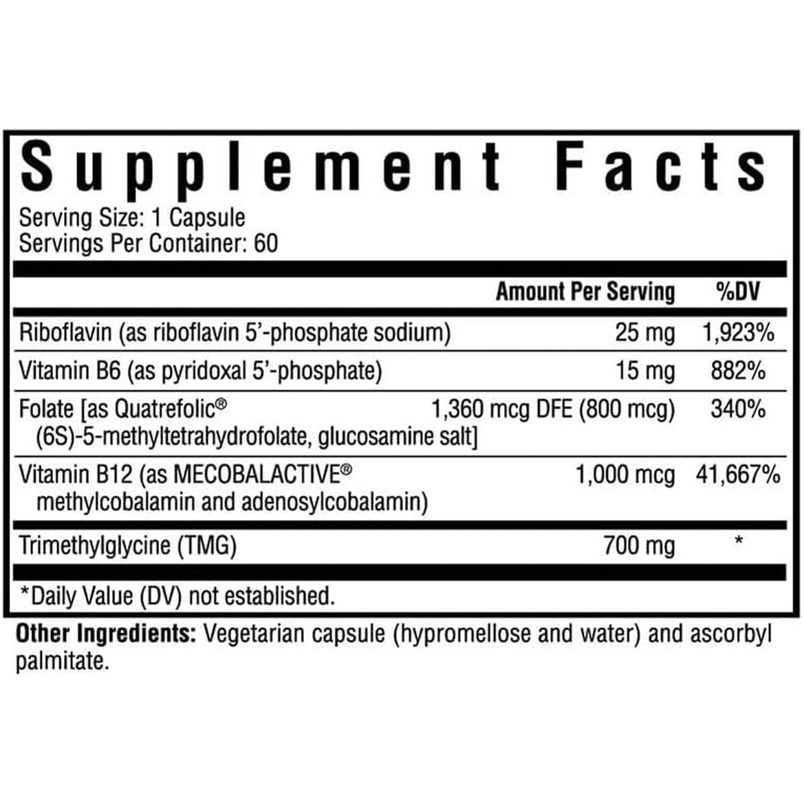 Seeking Health Homocysteine Nutrients, Support Homocysteine Level and Methylation (60 Capsules)