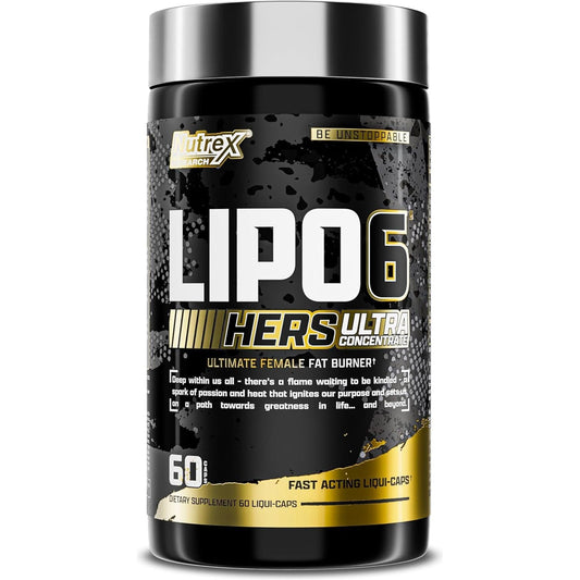 Nutrex Research Lipo-6 Black Hers Ultra Concentrate | Weight Loss Pills for Women (60 Pills)