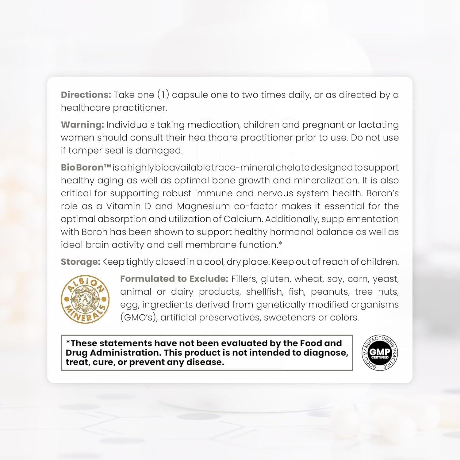 Pure Therapro Rx Bio Boron 10Mg for Bone Health, Joint Flexibility, Cardiovascular Function & Immunity Support 3 Months Supply