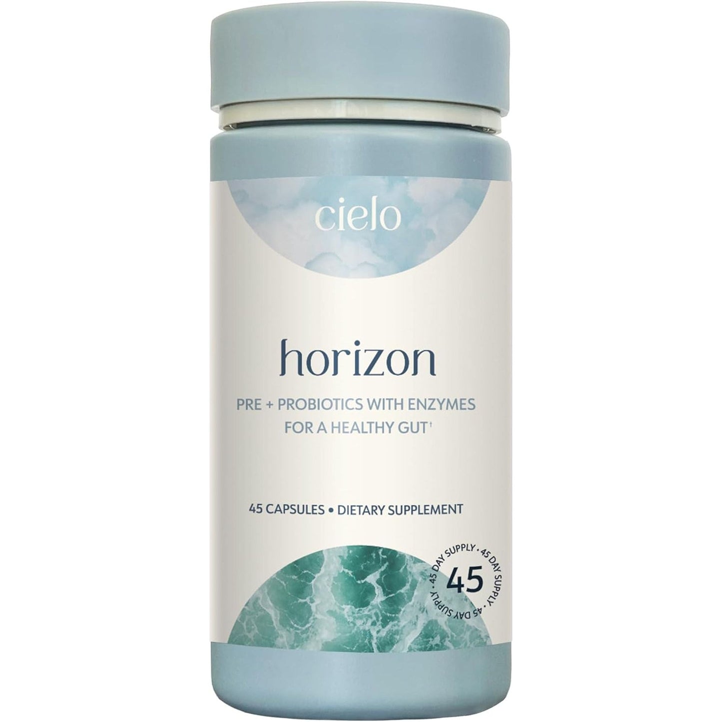 Cielo Daily Horizon Prebiotics - Daily Probiotics 20 Billion CFU for Adults Gut Health (45 Day Supply)