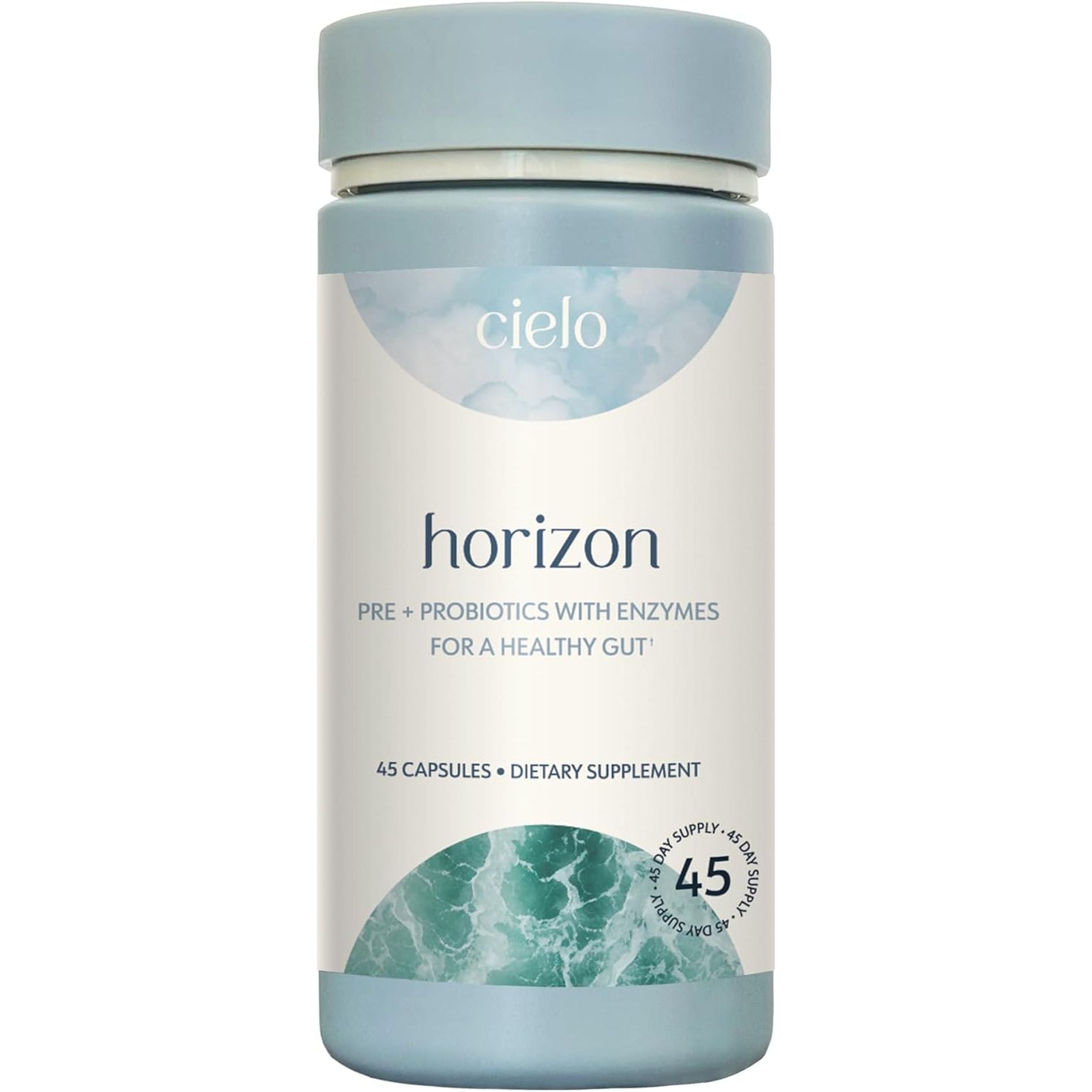 Cielo Daily Horizon Prebiotics - Daily Probiotics 20 Billion CFU for Adults Gut Health (45 Day Supply)