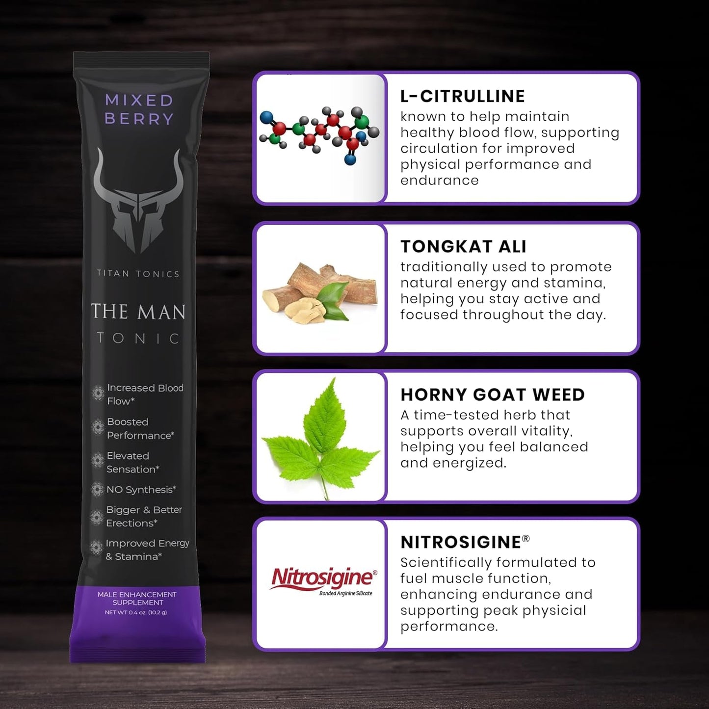 Male Enhancement Supplement – Testosterone Booster for Performance, Enlargement, Libido & Drive, 12 Stick Packs