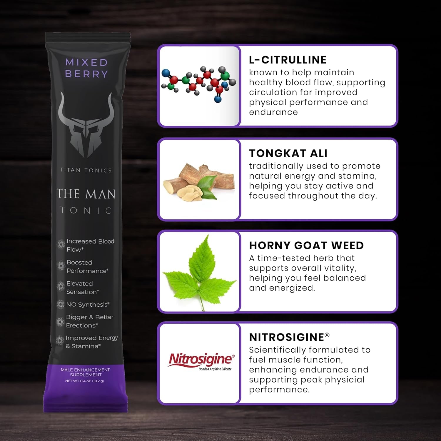 Male Enhancement Supplement – Testosterone Booster for Performance, Enlargement, Libido & Drive, 12 Stick Packs