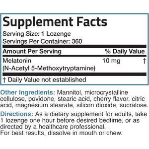 Bronson Melatonin 10Mg Fast Dissolve Cherry Flavored Tablets 360 Count
