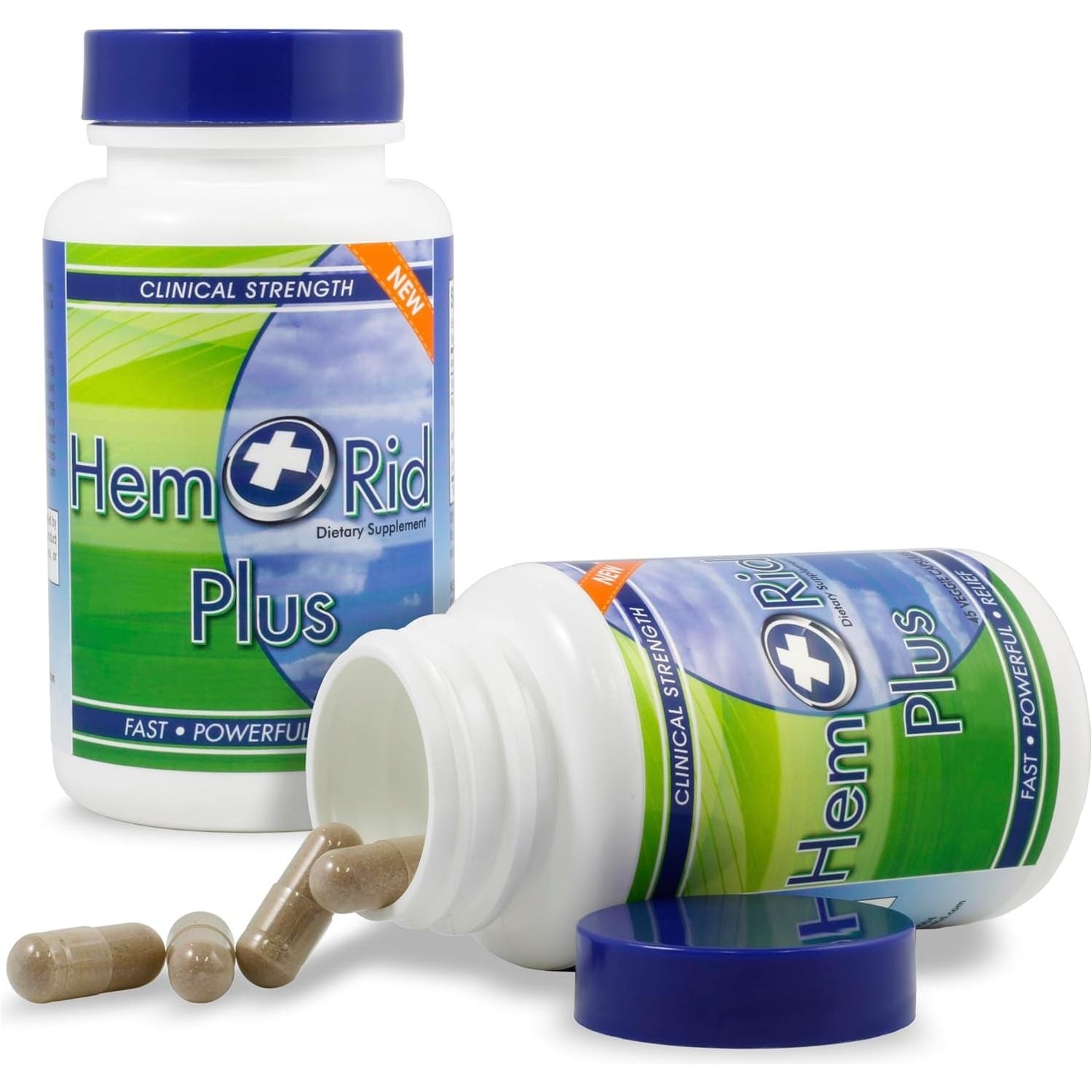 Hemrid plus Advanced Herbal Comfort Formula - Proudly Made in the USA - 45  Capsules