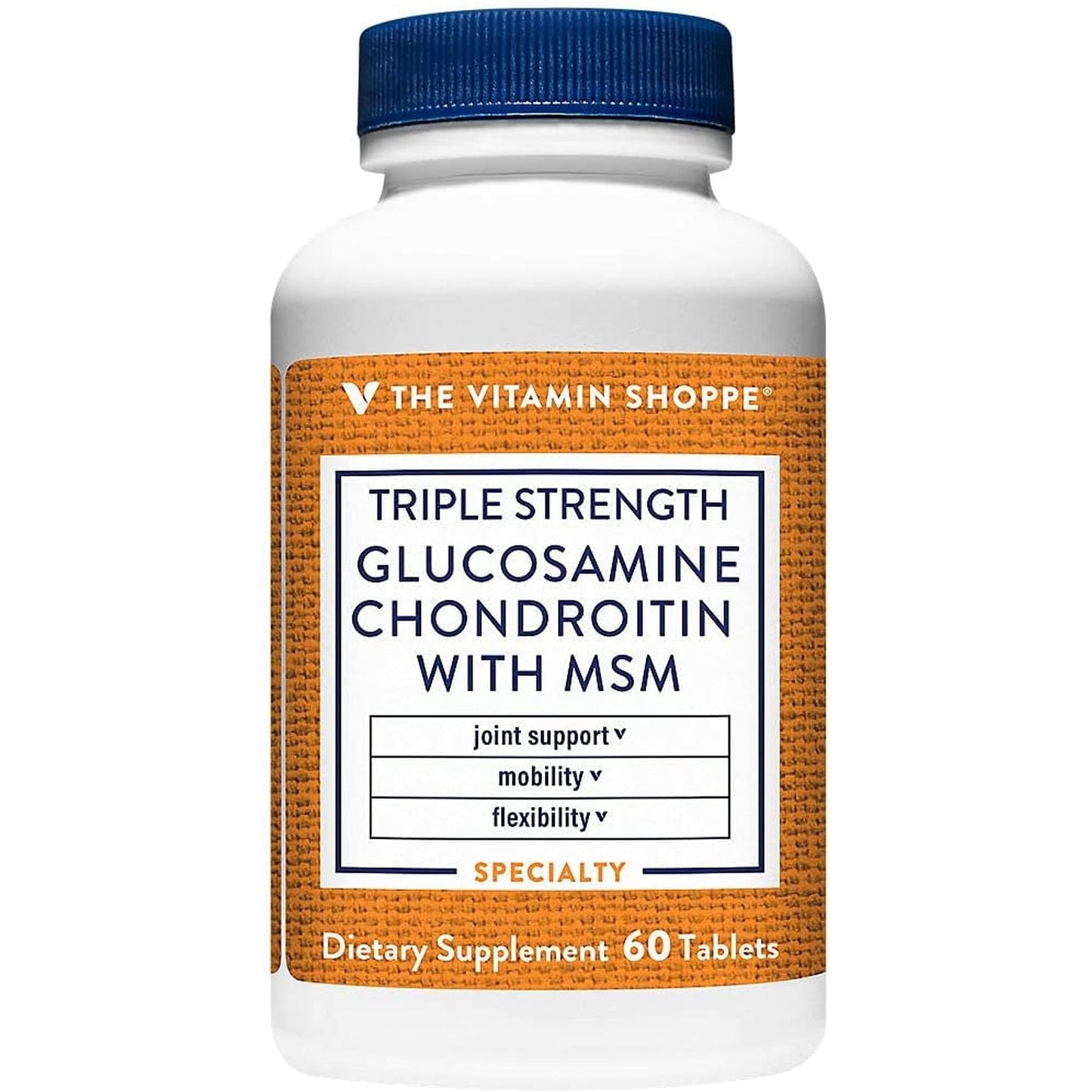 The Vitamin Shoppe Triple Strength Glucosamine Chondroitin with MSM - 1,500 MG (60 Tablets)