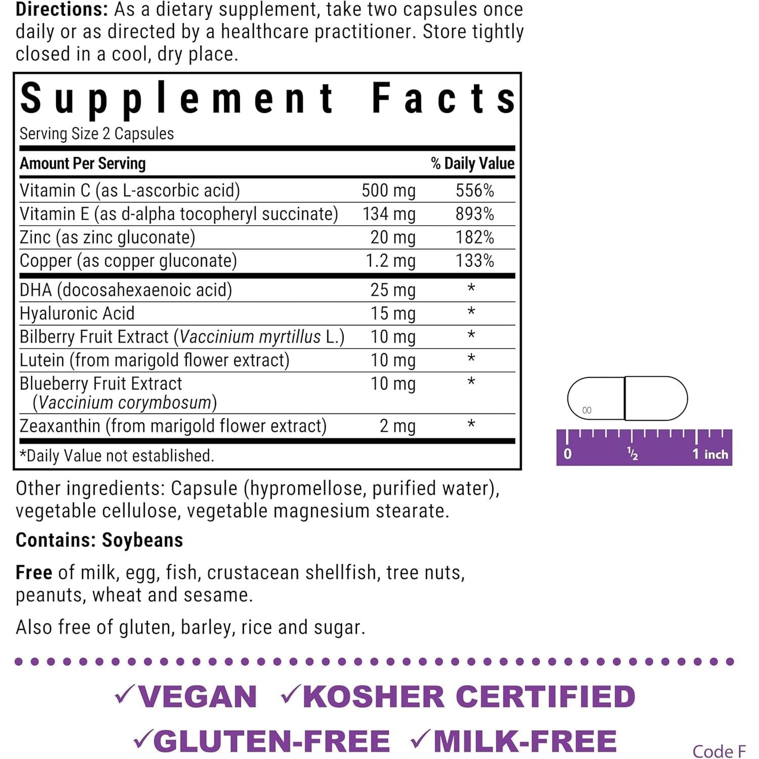 Bluebonnet Nutrition Targeted Choice Eye Care, Supports Eye Health and Macular Protection 45 Servings