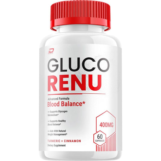 Advanced Gluco Renu Capsules, All Natural Formula to Maintain Healthy Levels (60 Capsules)