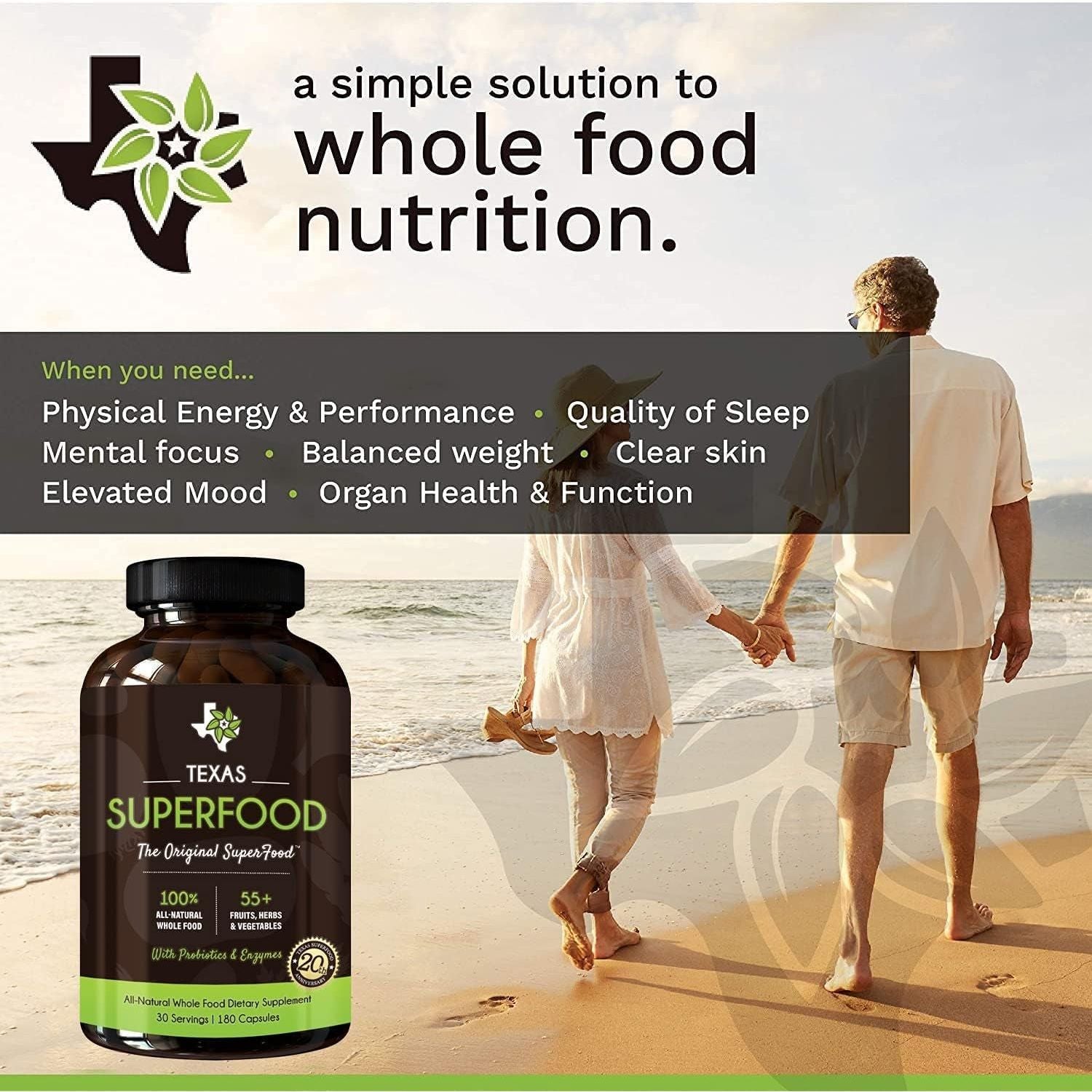 Original Superfood Capsules, Superfood Reds and Greens, 180 Capsules