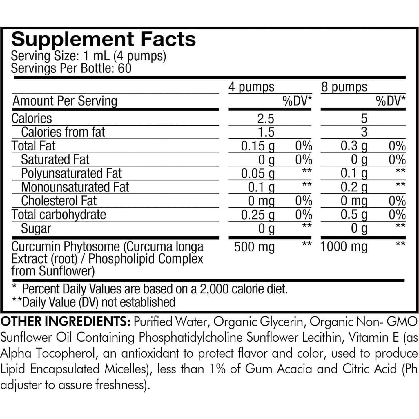 Codeage Liposomal Curcumin Phytosome Liquid Supplement, Citrus Flavor, 2 Fl Oz
