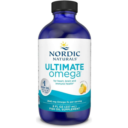 Nordic Naturals Ultimate Omega Liquid, Lemon Flavor - 2840 Mg Omega-3 - Promotes Brain & Heart Health - 48 Servings