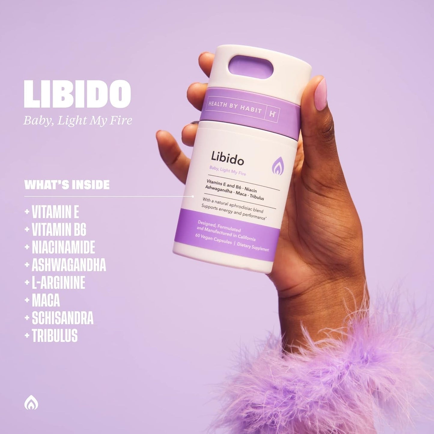 Health by Habit Libido Blend - Natural Aphrodisiac Blend with Maca, Ashwagandha (60 Capsules)