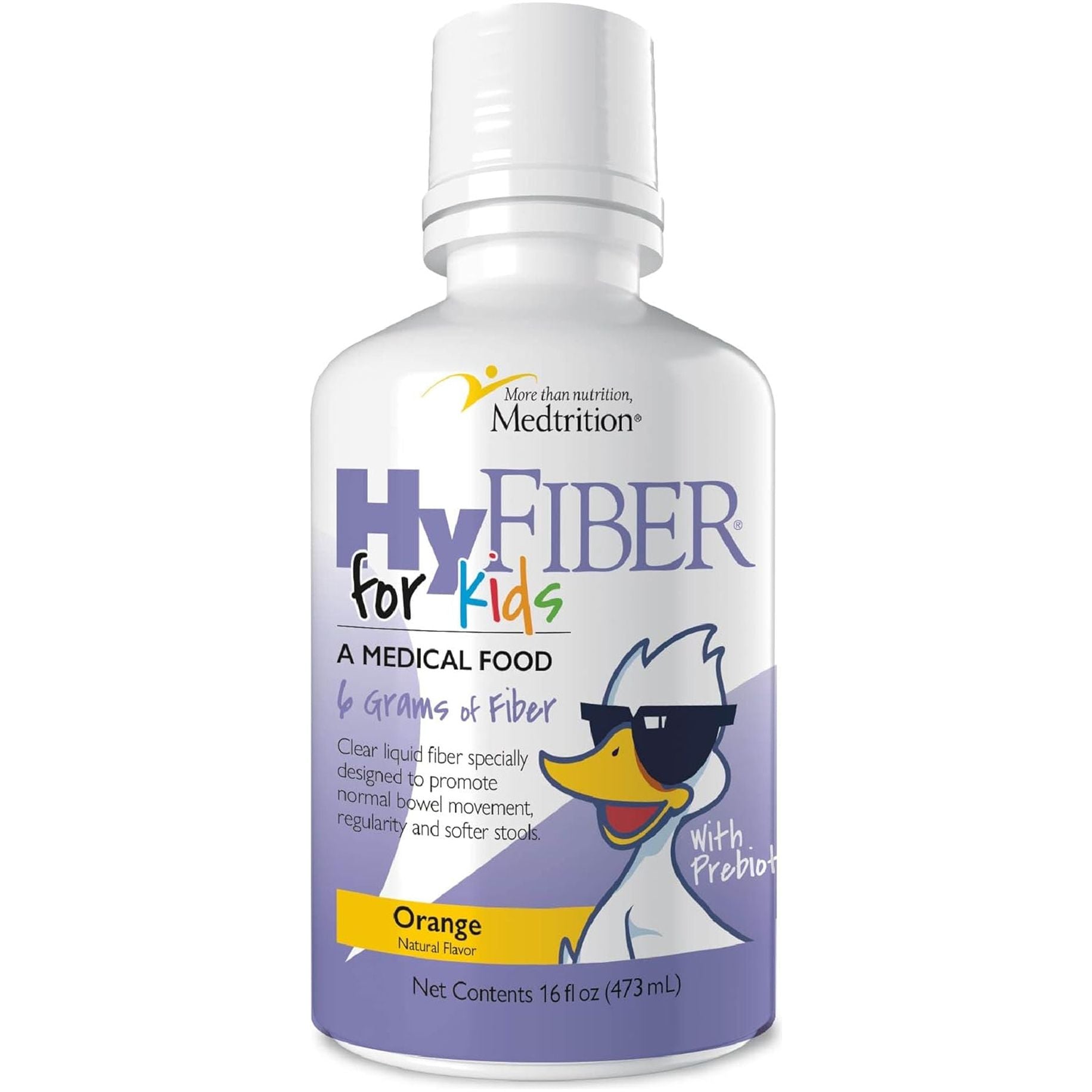 Medtrition Hyfiber Liquid Fiber for Kids, Supports Regularity and Softer Stools, 6 Grams of Fiber, 32 Servings