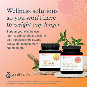 Youtheory Daily Fat Burner - Supports Body Composition & Metabolism - 60 Capsules