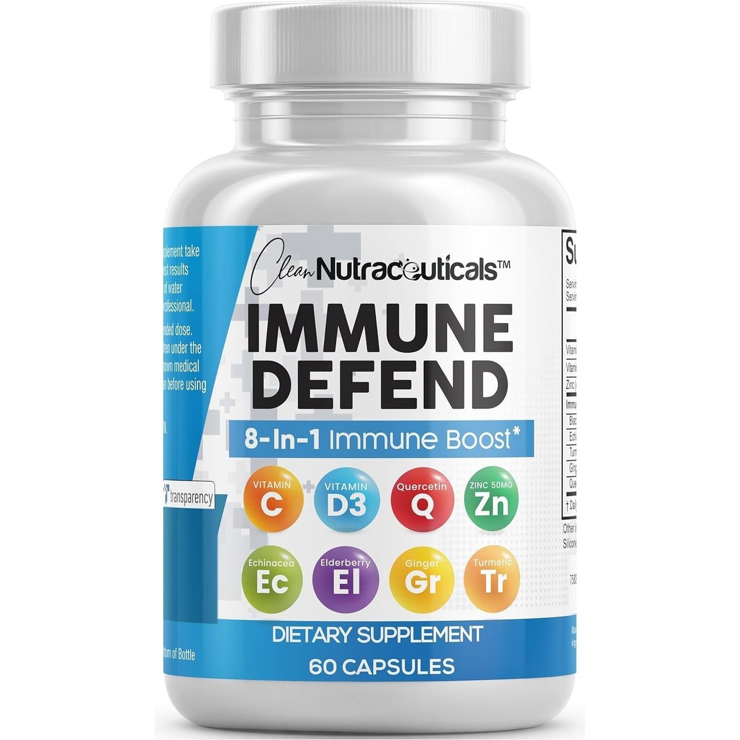 Clean Nutraceuticals Immune Defense Support Supplement - 60 Count