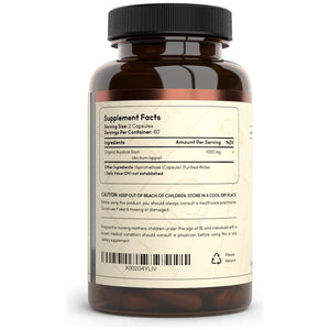Organic Burdock Root Capsules 1000 Mg - Circulation, Blood, Immune, Thyroid, Skin and Joint Support 60 Servings