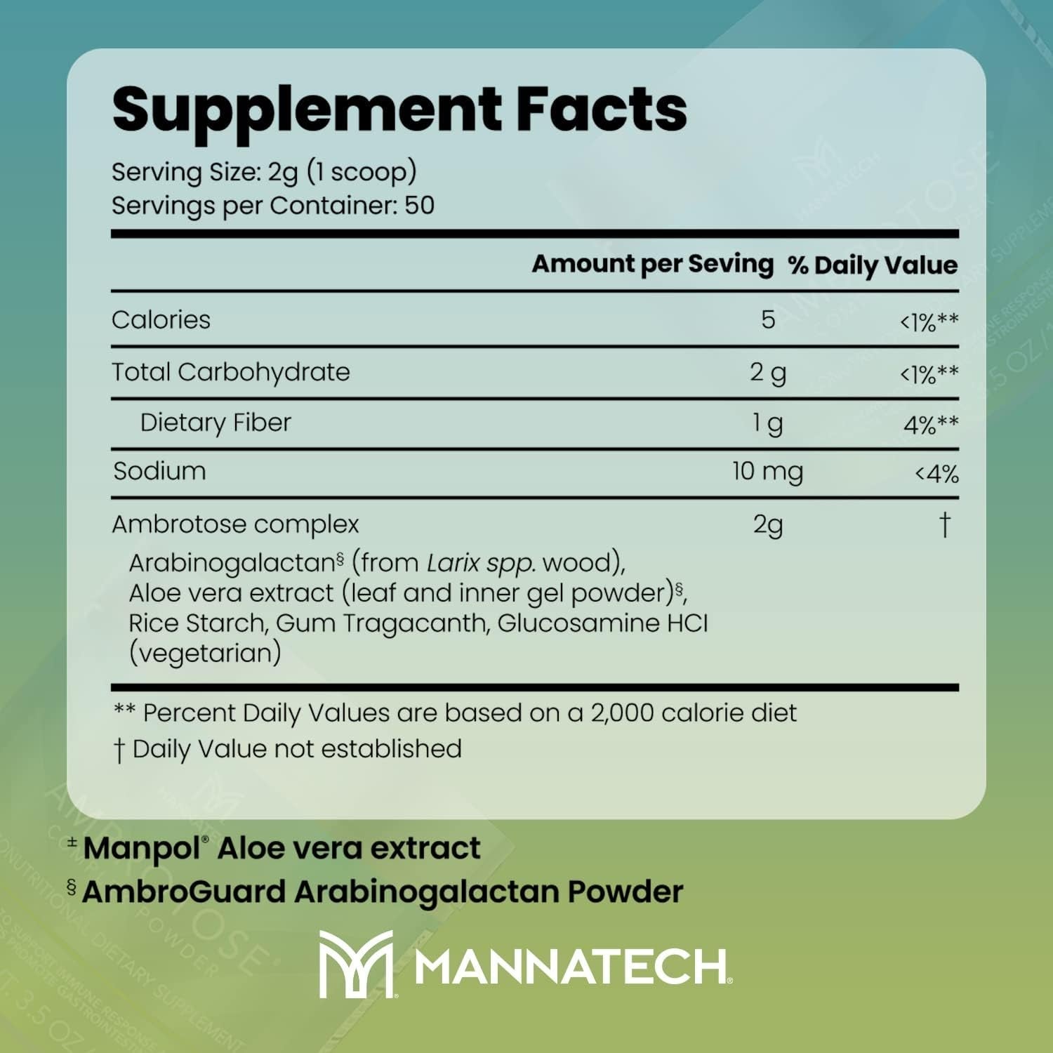Mannatech Ambrotose Complex Immune Support Supplement 25 Days Supply