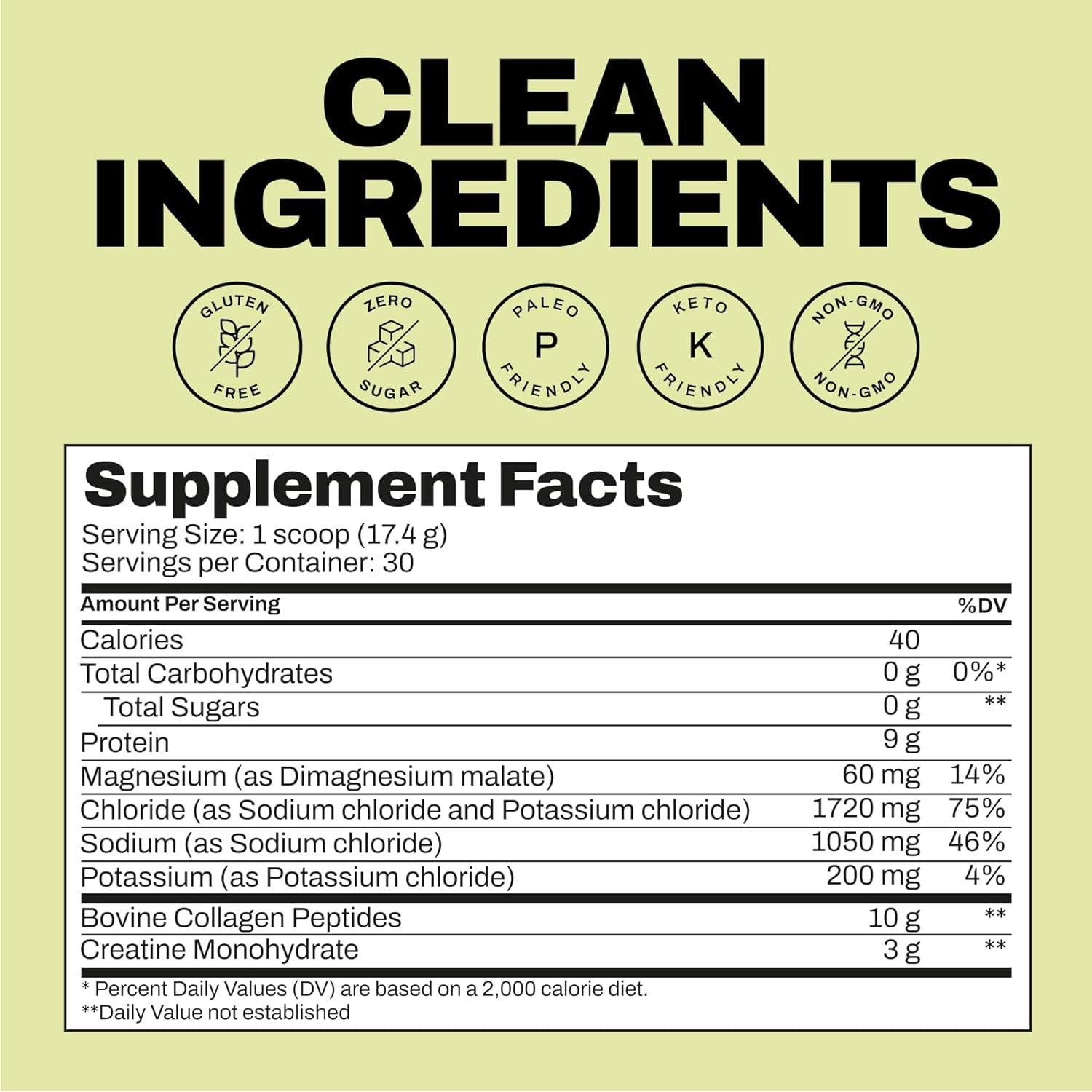 Harlo - Raspberry Salt Electrolyte Drink Mix with Bovine Collagen & Creatine