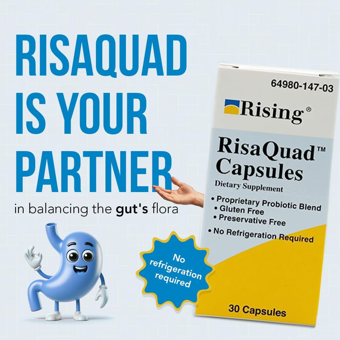 Rising Pharma - Risaquad 230Mg - Probiotic Dietary Supplement Capsules - 30 Count