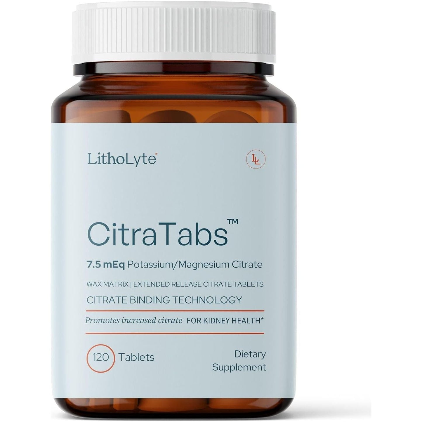 Citratabs™ | 7.5 Meq | Extended-Release Citrate Tablets | by Litholyte® | 120 Tablets
