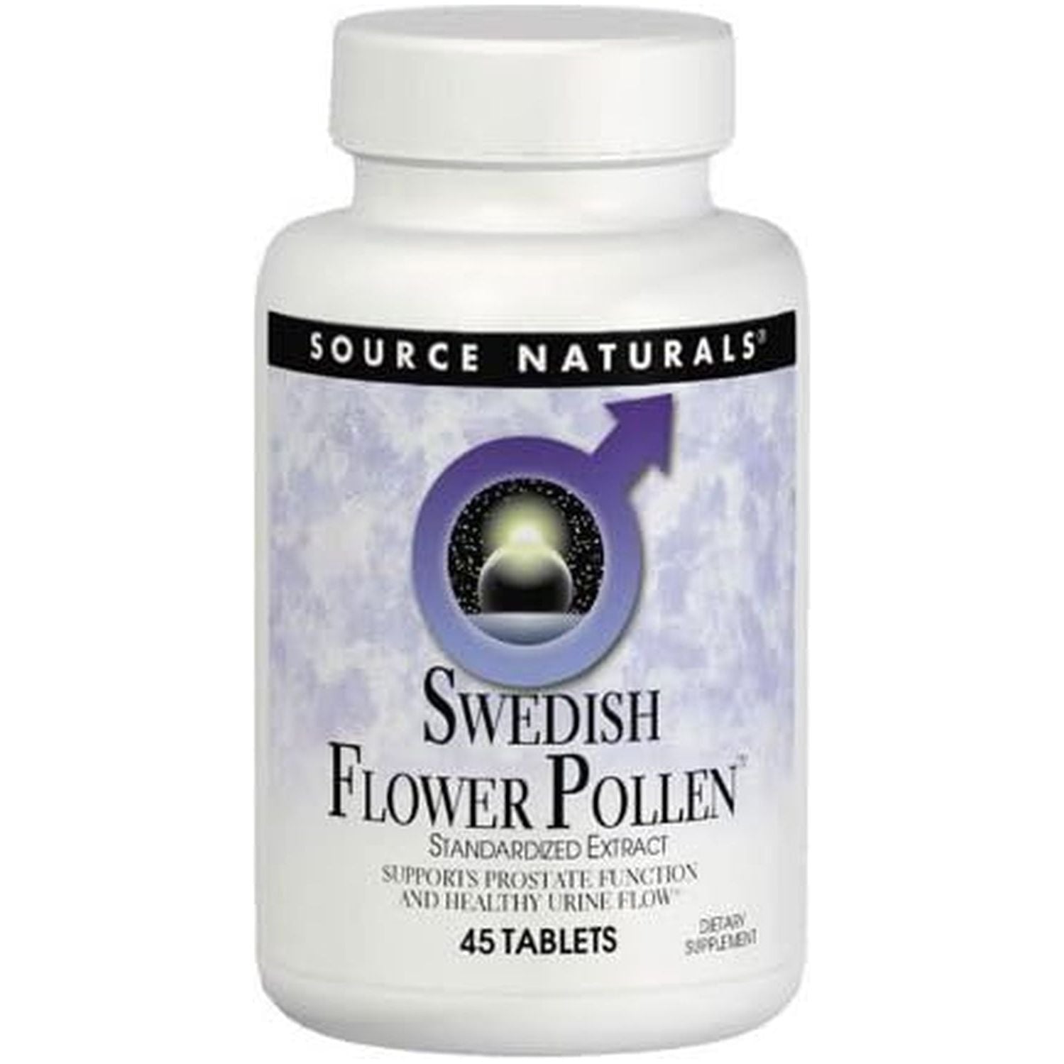 Source Naturals Swedish Flower Pollen Extract, Supports Prostate Function and Healthy Urine Flow - 45 Tablets