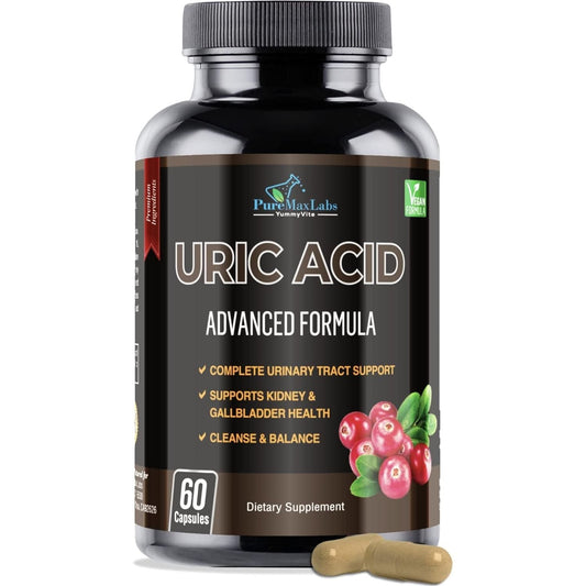 Uric Acid Advanced Formula – Kidney, Liver, Gallbladder, Urinary Tract Cleanse 60 Capsules