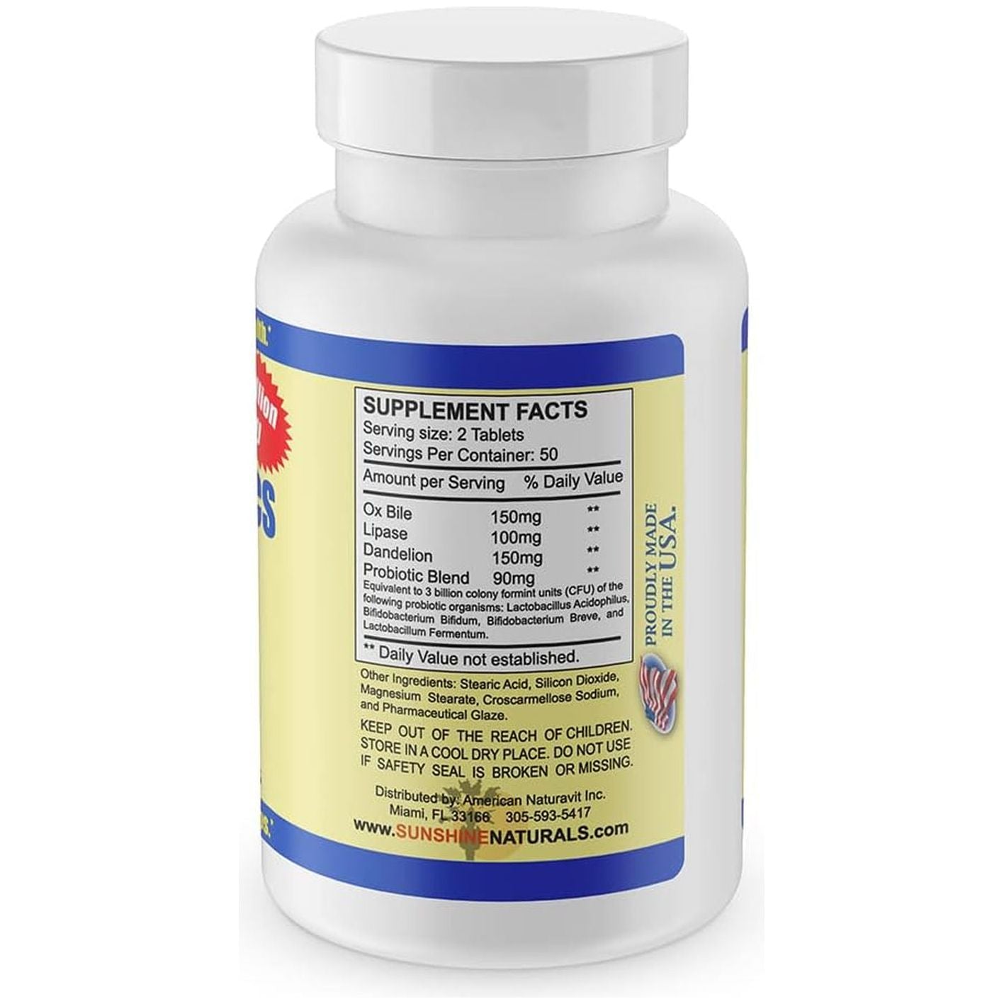 Super Probiotics Supplement. Improves Digestion, Gut Health, Immune System and Healthy Bowel Function 100 Capsules.