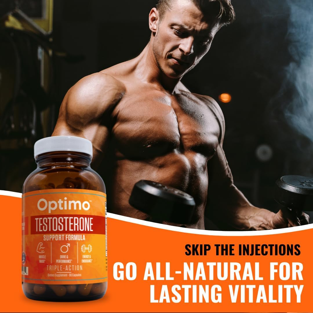 Testosterone Booster Supplement with Tongkat Ali, Tribulus, Fenugreek, Ashwagandha, Maca, Boron, Zinc, VIT D, DAA - 90 Capsules