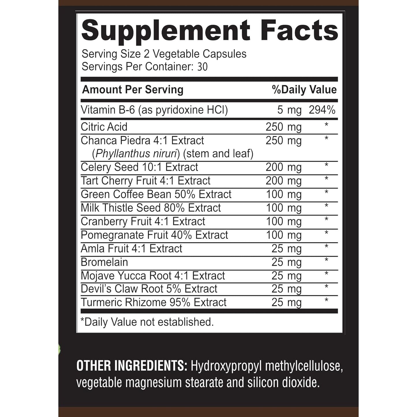 Uric Acid Advanced Formula – Kidney, Liver, Gallbladder, Urinary Tract Cleanse 60 Capsules