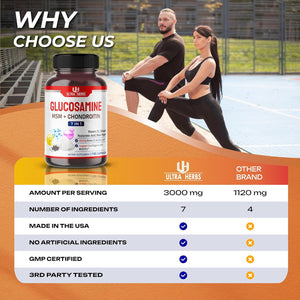 Glucosamine Chondroitin MSM - Joint Mobility Support Supplement Enhanced with Collagen, Hyaluronic Acid, Vitamin D3 | 150 Capsules
