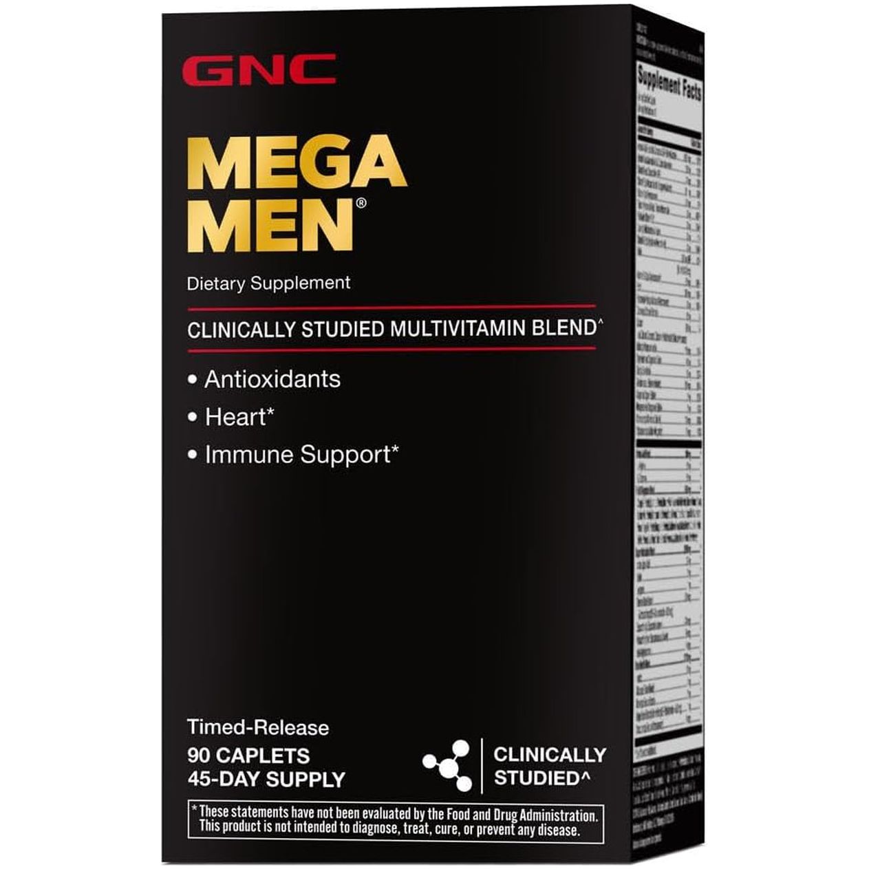 GNC Mega Men Multivitamin | Heart Health, and Immune Support | 90 Count