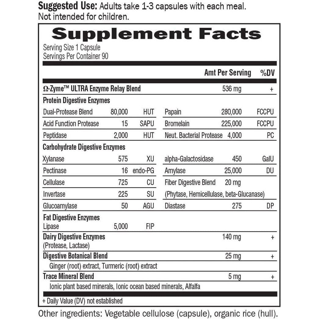 Garden of Life 21 Powerful Digestive Enzymes - Gluten-Free, Vegetarian, 90 Capsules