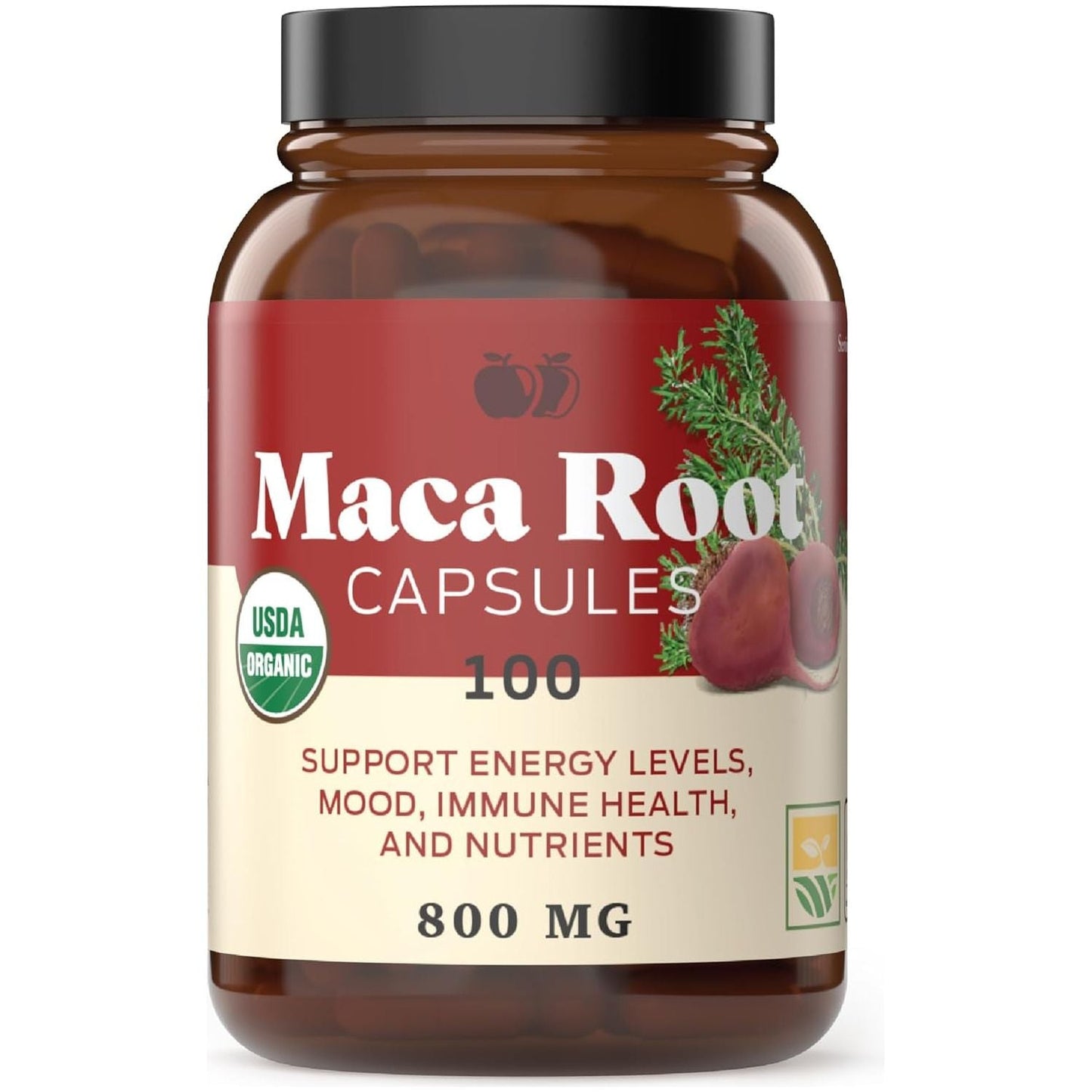 Complete Natural Products Pure Maca Root Powder Capsules - 100 Capsules