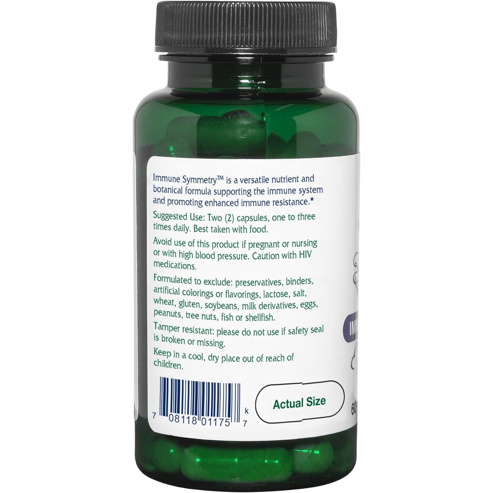 Vitanica Immune Symmetry, Immune Support, Vegan, 60 Capsules