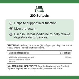 Nature'S Bounty Milk Thistle Value Size, 200 Softgels