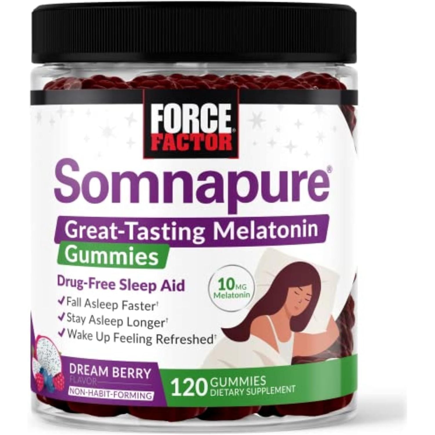 Force Factor Somnapure Gummies with Melatonin for Adults 120 Count