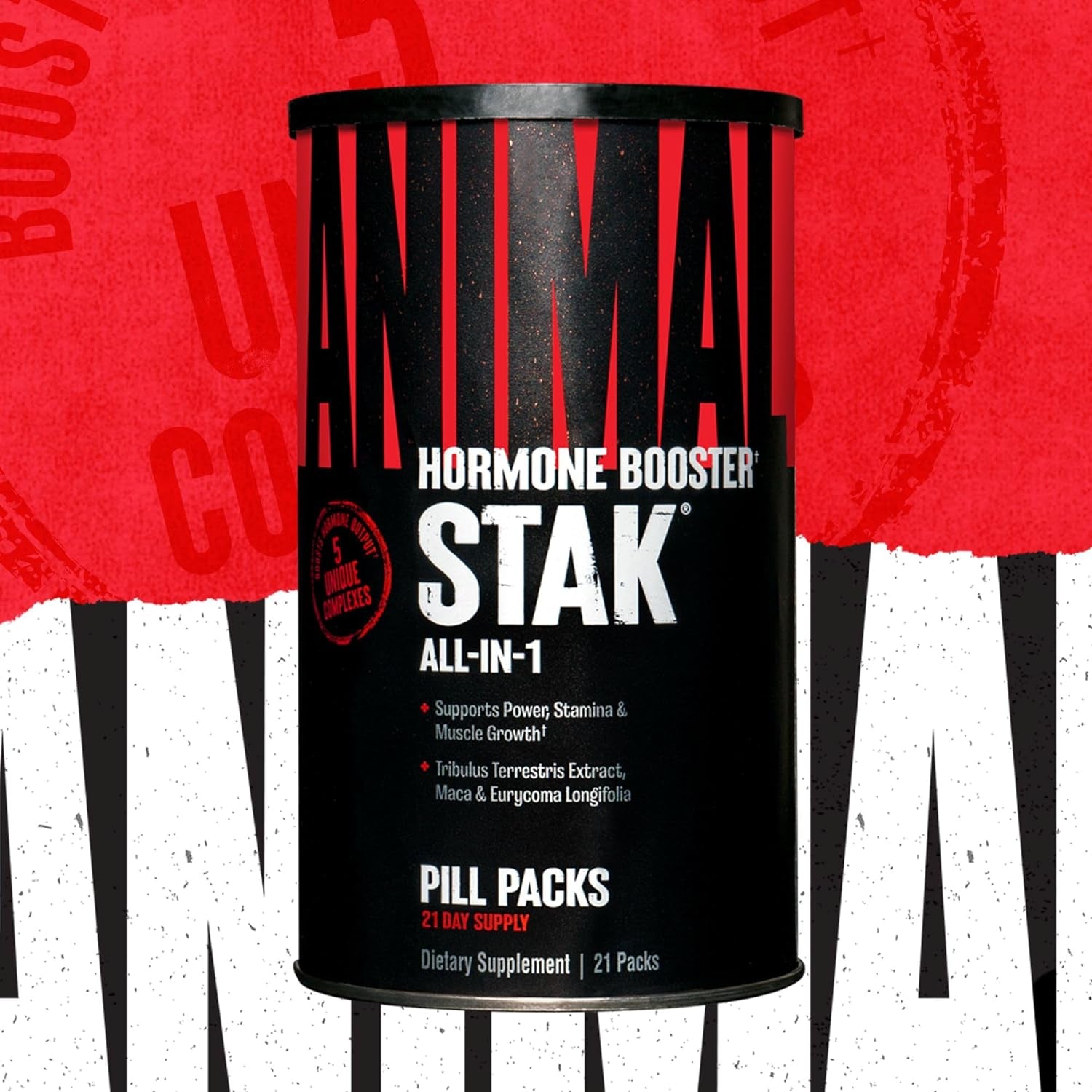 Animal Stak – Complete Natural Hormone Booster Supplement with Tribulus 1 Month Cycle