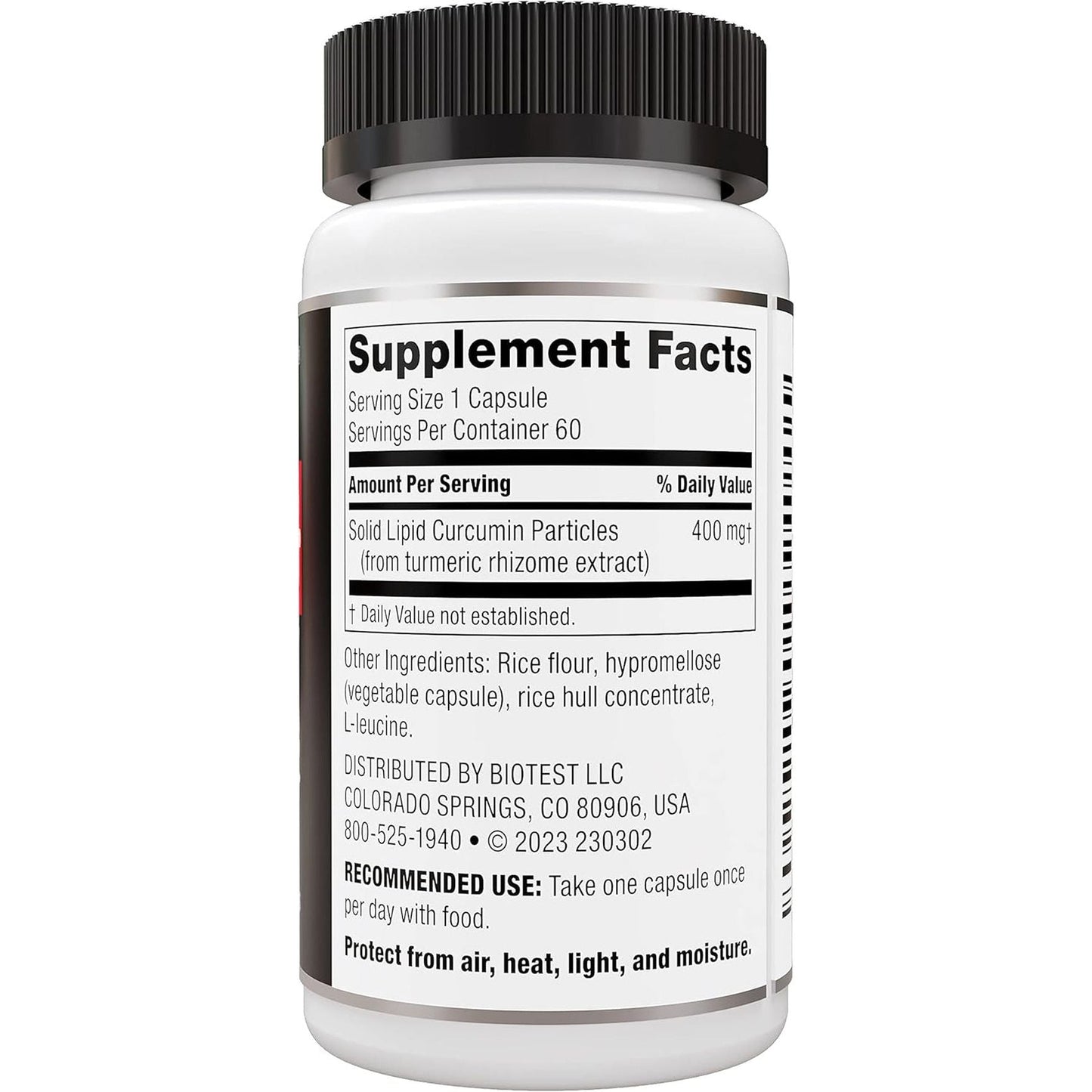 Biotest Micellar Curcumin for Joint Health, Healthy Inflammation Response & Recovery - 60 Capsules