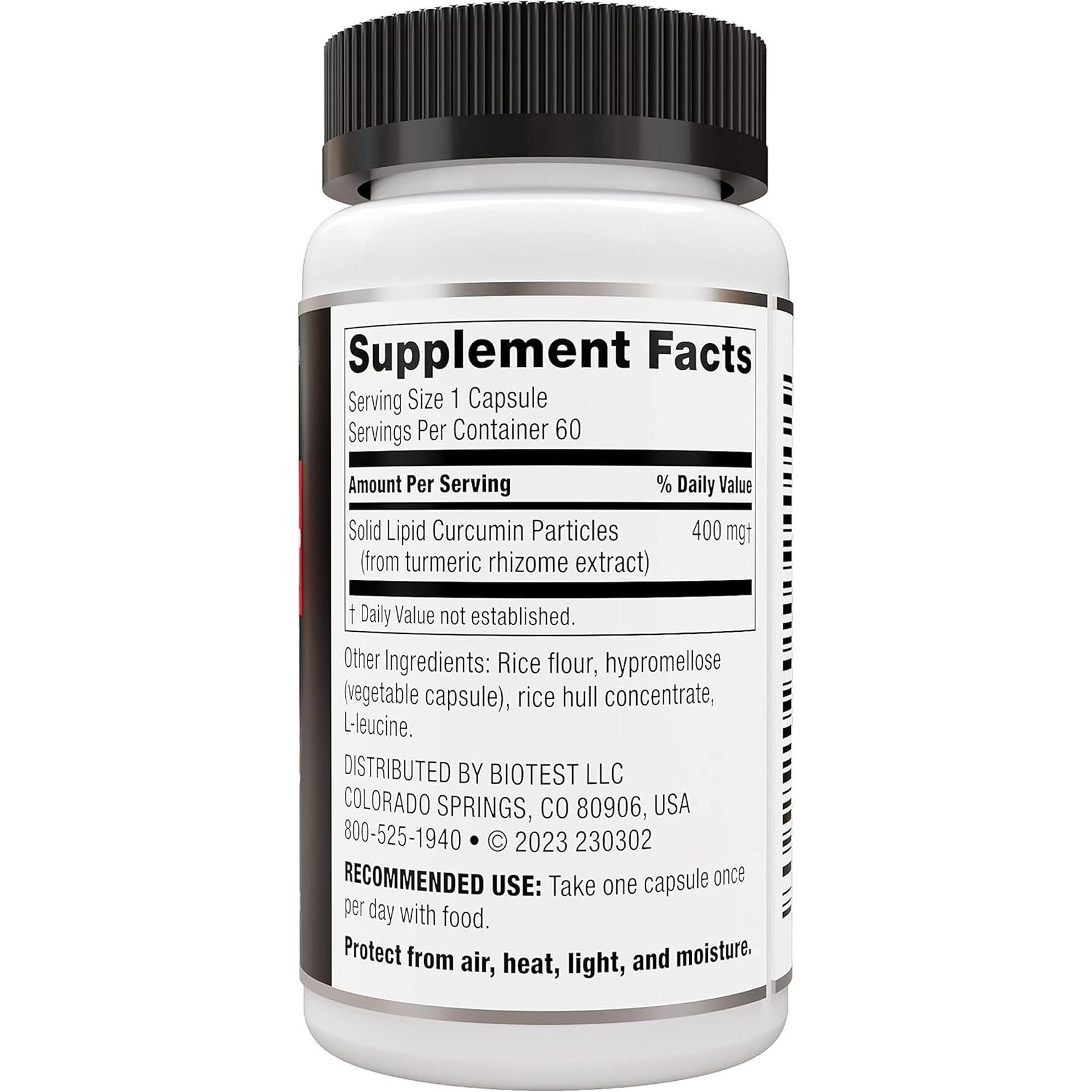 Biotest Micellar Curcumin for Joint Health, Healthy Inflammation Response & Recovery - 60 Capsules