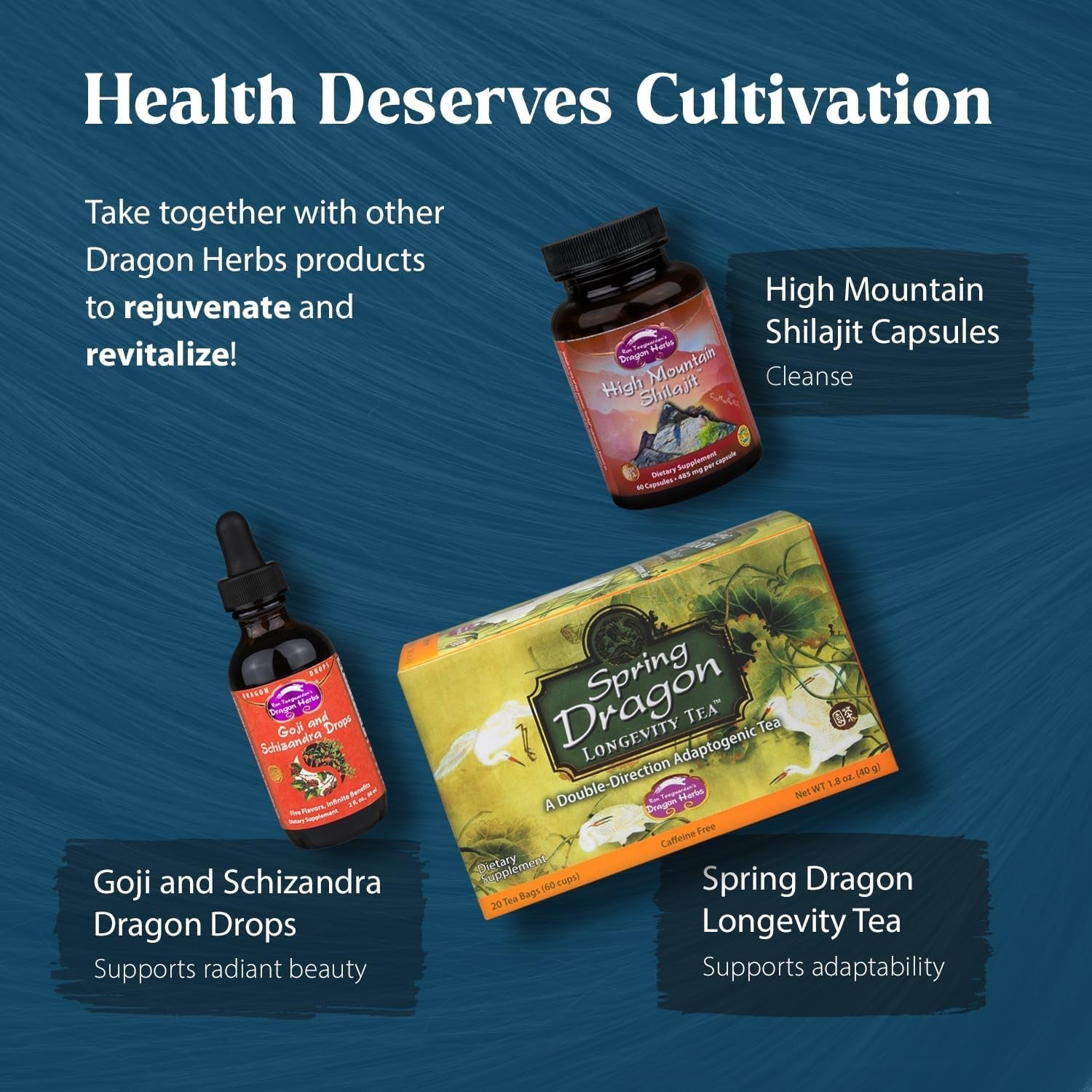 Dragon Herbs He Shou Wu to Support Energy, Mood, Immune Support, Healthy Aging, Hair (100 Capsules, 500 Mg)