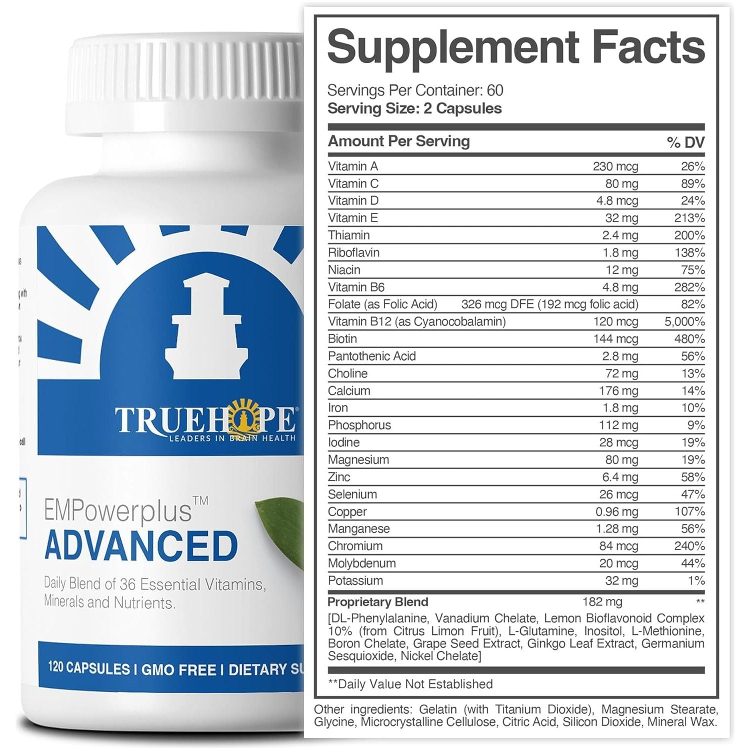 Truehope Empowerplus Advanced Multivitamin to Support Cognitive Functions 120 Capsules